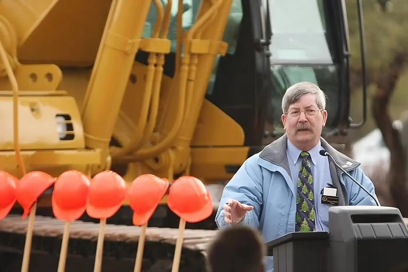 A Photo of Paul Loomis at the ground breaking.